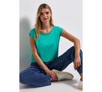 Street One Frauen Ärmelloses Shirt in Türkis, Gr: 44