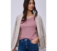 Street One Frauen Ärmelloses Shirt mit Diamantausschnitt in Rosa, Gr: 38