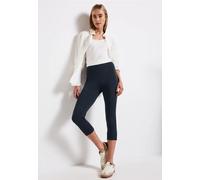 Street One Frauen Basic 3/4 Leggings in Blau, Gr: 36