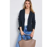 Street One Frauen Basic Blazer mit Struktur in Blau, Gr: 34