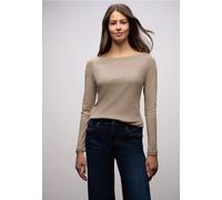 Street One Basic Langarmshirt Light Terra Mocha 38