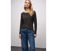 Street One Frauen Basic Rundhalsshirt in Braun, Gr: 36