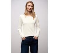 Street One Frauen Basic Rundhalsshirt in Weiß, Gr: 44