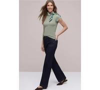Stehkragenshirt STREET ONE, Damen, Gr. 42, mint leaf, Web, 50% Baumwolle, 50% Modal, unifarben, normal normal, hoch geschlossener Ausschnitt, abgesteppt, Shirts Stehkragenshirt, Basic (17883330-42) mi