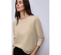 Street One Frauen Basic Sweatshirt in Beige, Gr: 38