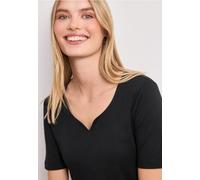 Damen Basic T-Shirt mit Herzausschnitt