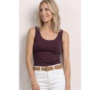 Street One Frauen Basic Top mit Rundhals aus Jersey in Rot, Gr: 40