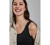 STREET ONE Damen A322896 Basic Top in Unifarbe, Black, 46