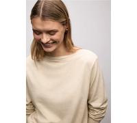 Street One Frauen Basic U-Boot Pullover in Beige, Gr: 34