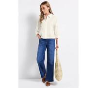 Street One Frauen Baumwoll-Hemdbluse in Weiß, Gr: 36