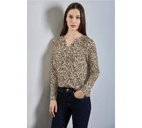 Street One Frauen Bedrucktes Shirt in Beige, Gr: 46