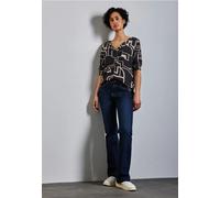Street One - Bedrucktes Shirt blau - Gr. - 34