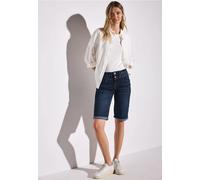 Comfort-fit-Jeans STREET ONE, Damen, Gr. 26, blau (schwarz indigo washed), Jeans, 72% Baumwolle, 27% Polyester, 1% Elasthan, unifarben, kurz, Jeans, 5-Pocket-Style (63449319-26) schwarz indigo washed