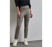 Street One Frauen Beschichtete Hose in Braun, Gr: 46