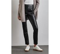 Street One Frauen Beschichtete Hose in Schwarz, Gr: 44