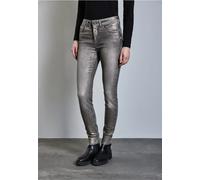 Street One Frauen Beschichtete Jeans in Grau, Gr: 32