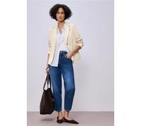 Longblazer STREET ONE, Damen, Gr. 40, smoke beige, Web, Obermaterial: 100% Polyester. Futter: 100% Polyester, unifarben, normal hüftbedeckend, V-Ausschnitt, Blazer Longblazer, im langen Schnitt mit St