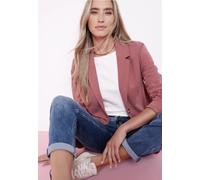 Kurzblazer STREET ONE, Damen, Gr. 44, burnt blush, Stoff, Obermaterial: 100% Polyester. Futter: 100% Polyester, unifarben, normal normal, V-Ausschnitt, abgesteppt, Blazer Kurzblazer, mit Reverskragen
