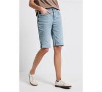 Street One Frauen Bleached Bermuda Jeans in Blau, Gr: 25