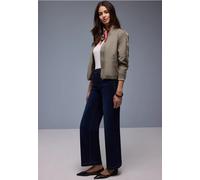 Street One Frauen Blouson mit Gallonstreifen in Braun, Gr: 42