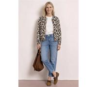 Blouson STREET ONE, Damen, Gr. 36, vanilla sand, Stoff, 90% Polyester, 10% Elasthan, gemustert, regular fit normal, Rundhals, elastischer Bund, Jacken Blouson, aus softem Materialmix (11229124-36) van