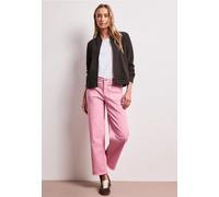 Cardigan STREET ONE, Herren, Gr. 34, espresso braun, Web, 52% Baumwolle, 43% Polyester, 5% Elasthan, unifarben, normal normal, Rundhals, Bündchen, Strickjacken, Rundhalsausschnitt (60368217-34) espres