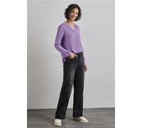 Street One Frauen Bluse in Unifarbe in Lila, Gr: 34