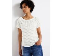 Street One Frauen Bluse mit Lochstickerei in Weiß, Gr: 38