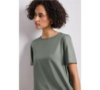 Street One Frauen Bluse mit Rundhals und kurzen Puffärmeln in Grün, Gr: 34