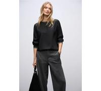 Street One Frauen Bluse mit Tape Details in Schwarz, Gr: 42