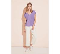Street One Frauen Bluse mit V-Ausschnitt in Lila, Gr: 36