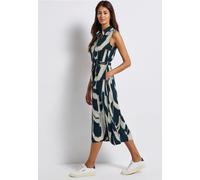 Street One Frauen Blusenkleid mit Ikat Print in Türkis, Gr: 44