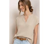 Street One Frauen Blusenshirt in Musselin-Qualität in Beige, Gr: 34