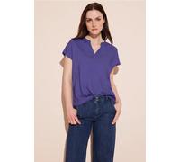 Street One Frauen Blusenshirt in Unifarbe in Lila, Gr: 38