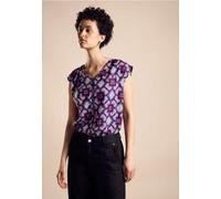Street One Frauen Blusenshirt mit Print in Lila, Gr: 38