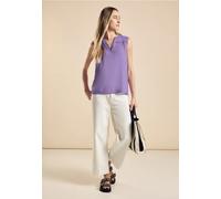 Street One Frauen Blusentop mit Tape Detail in Lila, Gr: 34