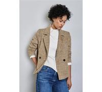 Street One Frauen Bouclé Jacke in Beige, Gr: 44