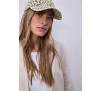 Street One Frauen Cap mit Leo-Muster im Washed-Look in Beige, Gr: One size
