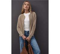 Street One Frauen Cardigan im Blouson-Look in Beige, Gr: 40