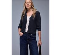 Street One Cardigan Damen V-Ausschnitt 3/4-Arm 78% Viskose/22% Polyamid Gr. 44 shadowed navy