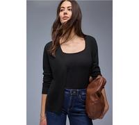 Cardigan STREET ONE, Damen, Gr. 42, schwarz, Strickjacken, mit Strick-Detail (46250032-42) schwarz
