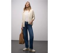 Street One Frauen Cardigan in Unifarbe in Weiß, Gr: 36