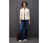 Street One Frauen Cordjacke mit Zipper in Beige, Gr: 44