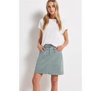 Minirock STREET ONE, Damen, Gr. 44, blau (washed blau), Web, 98% Baumwolle, 2% Elasthan, unifarben, normal kniefrei, Röcke, aus Baumwolle mit Stretchanteil (76491610-44) washed blau