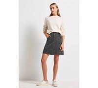 Minirock STREET ONE, Damen, Gr. 40, grau (concrete grau), Web, 98% Baumwolle, 2% Elasthan, unifarben, normal kniefrei, Röcke, aus Baumwolle mit Stretchanteil (83368240-40) concrete grau