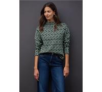 Street One Frauen Cosy Jacquard Pullover in Grün, Gr: 38