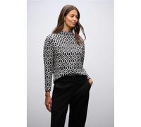 Street One Frauen Cosy Jacquard Pullover in Schwarz, Gr: 44