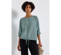 Street One Frauen Dolman Strukturbluse in Blau, Gr: 36