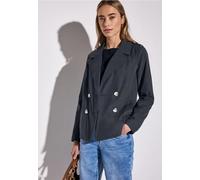 Street One Frauen Doppelreihiger Trenchcoat in Blau, Gr: 34