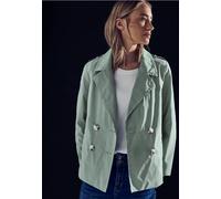 Street One Frauen Doppelreihiger Trenchcoat in Grün, Gr: 44